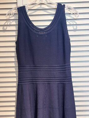 NWT Catherine Malandrano Paz Dress Knit Stretchy Electric Navy Small